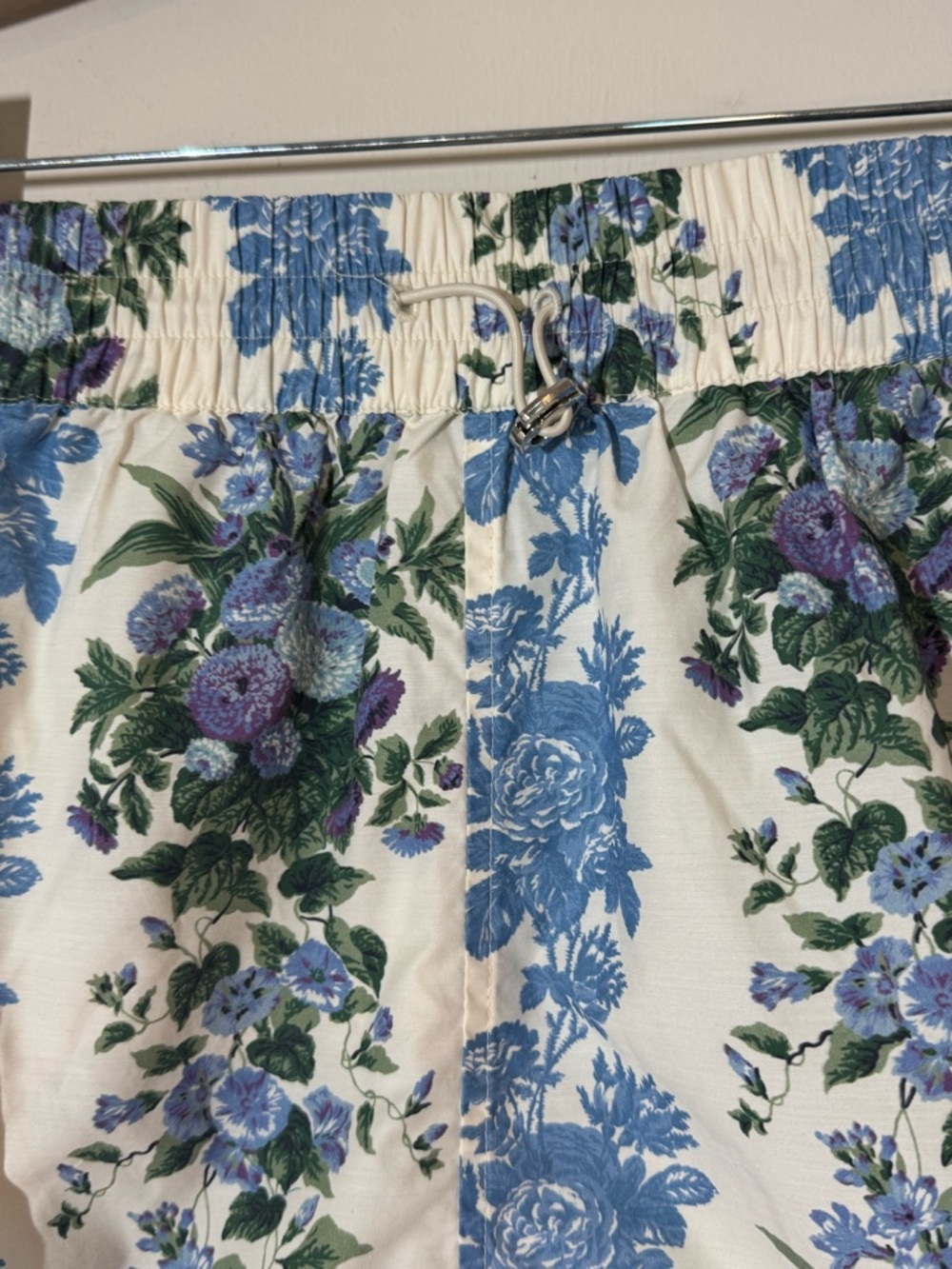 Clare V. Theo Mini Skirt Anthropologie Floral Blue Size M - Picture 7 of 11